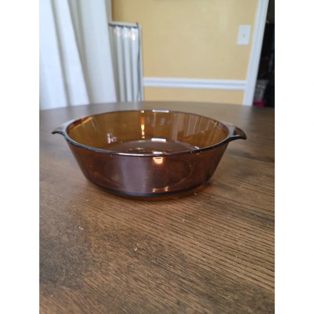 Vintage Anchor Hocking‎ Fire King 2 Qt Casserole Dish #438 Amber USA No Lid